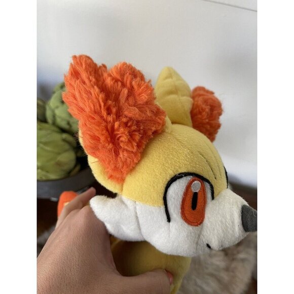 Fennekin Plush Pokemon Stuffed Animal Tomy Doll Toy Yellow Orange Fox Fire - Picture 2 of 6